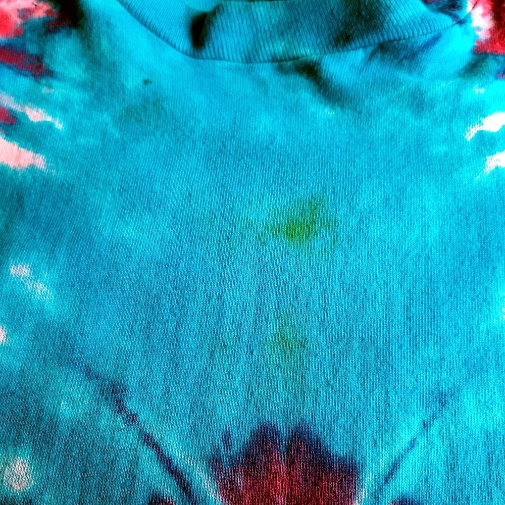 Grateful Dead XXL Long Slv Tiny Embroidered Steal Your Face Emblem Tie Dye Tee - Picture 8 of 8